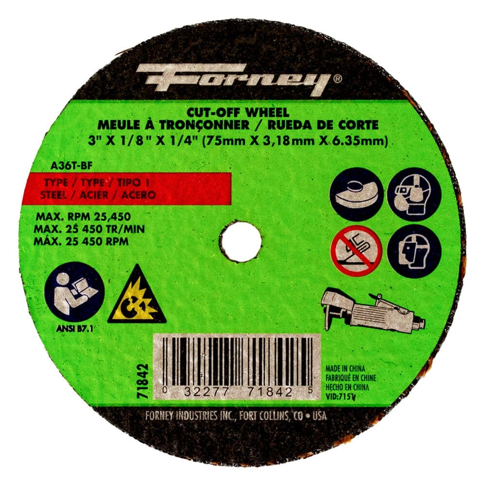 71842 Cut-Off Wheel, Metal, Type 1